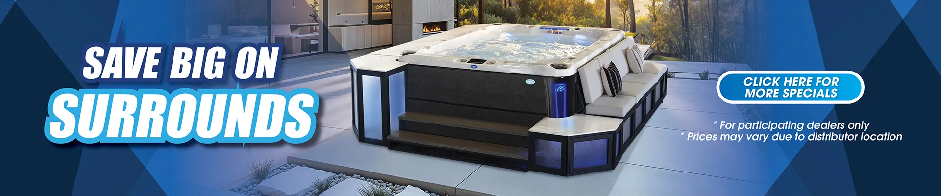 Calspas hot tub being used in a family setting - Surprise